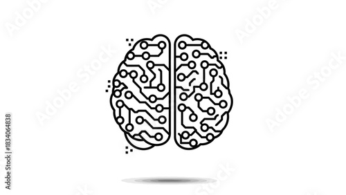Digital brain illustration representing artificial intelligence and technological innovation.