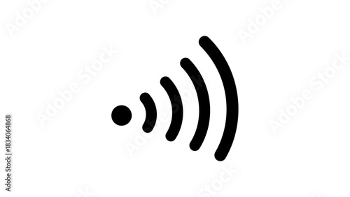 Wireless signal icon representing connectivity and communication technology for data transfer.