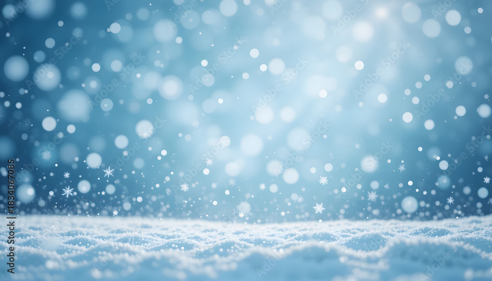 Fototapeta premium christmas background with snowflakes