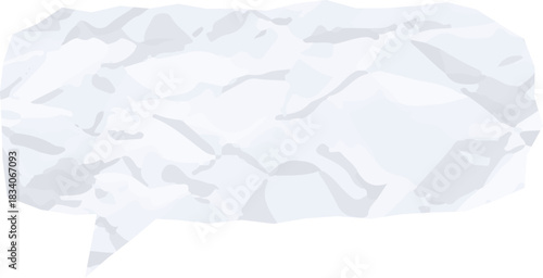 Crumpled Paper Speech Bubble