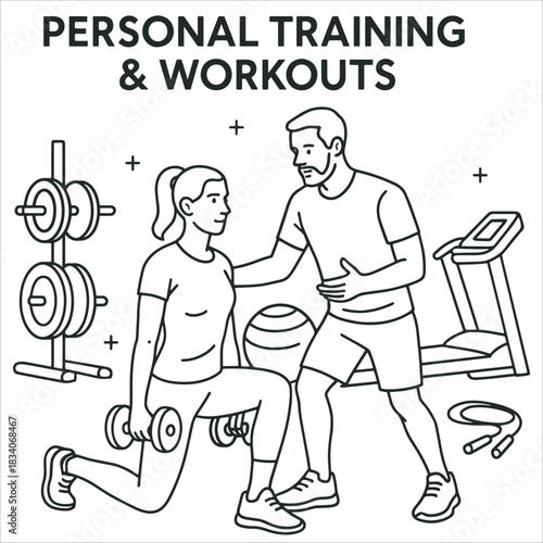 Personal Training and Workouts Illustration