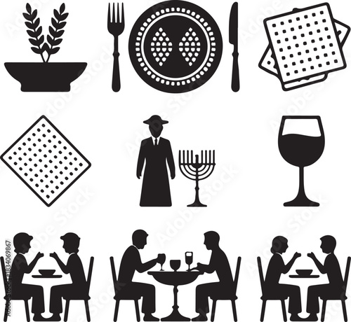 Passover seder, jewish holiday, matzah bread, pesach tradition, religious dinner, menorah candle, wine glass, traditional food, religion symbol, israel culture