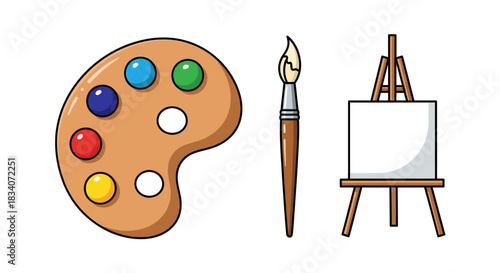 Artists Toolkit - Palette, Brush, and Easel for Creative Expression.