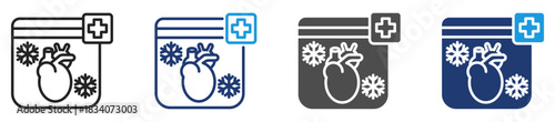 organ donation icon set multiple style