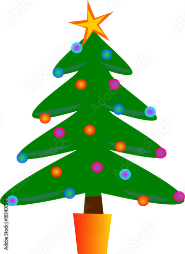 Christmas Tree Vector Illustration