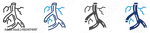 vein icon set multiple style