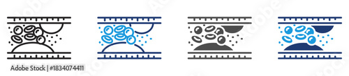 blood clot icon set multiple style