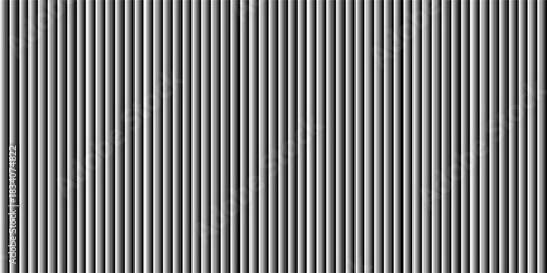 Texture of ribbed background. Silver gradient background of striped lines. Ribbed gray background. Metallic ribbed horizontal background.
