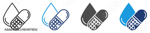 anticoagulant icon set multiple style
