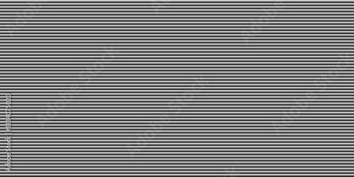 Texture of ribbed background. Silver gradient background of striped lines. Ribbed gray background. Metallic ribbed horizontal background.