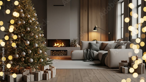 Tree presents in room