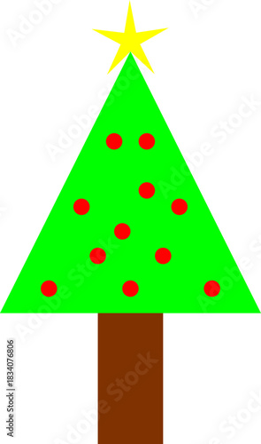 Simple Christmas Tree Vector Illustration