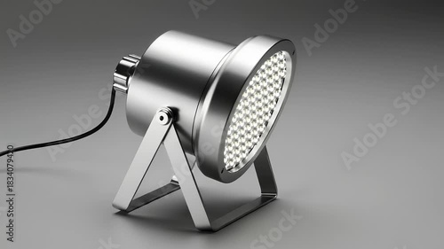 Modern LED spotlight with sleek design on gray backdrop
