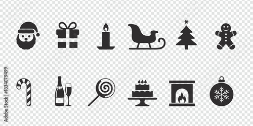 Christmas Celebration Icon Pack – Festive Silhouettes
