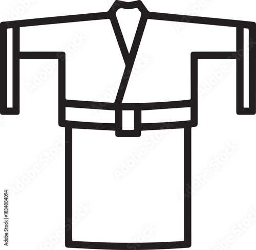 Minimal silhouette style vector kimono logo design featuring clean black shapes, elegant traditional Japanese clothing form, simple line art, modern branding icon ideal for fashion brands, cultural th