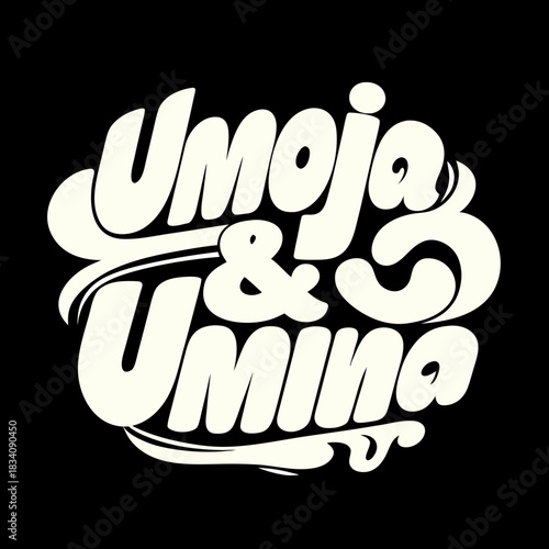 Umoja & Umina Retro Script Typography unity togetherness