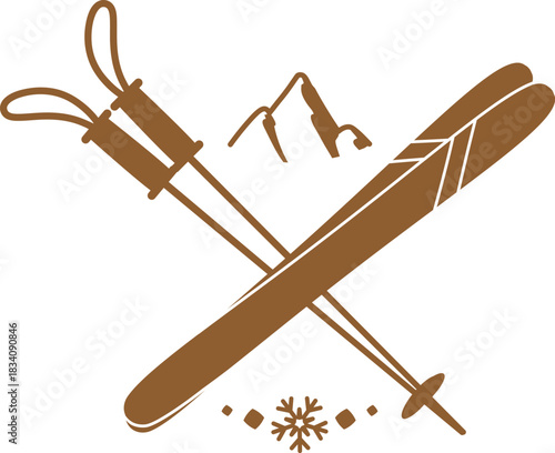 Ski Crossed Gear Badge