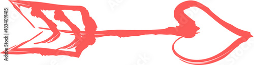 Brushstroke Heart Arrow