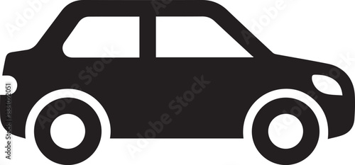 Modern and versatile car icon design suitable for web print and app interfaces