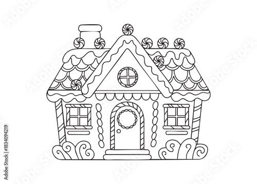 Santa Claus rides a sleigh with reindeer and delivers gifts during the holiday season in a winter wonderland