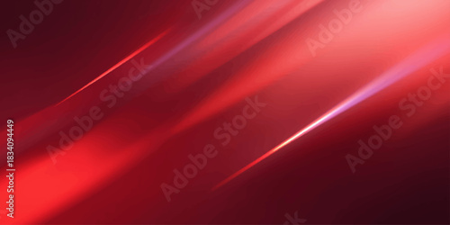 Red silk abstract texture design backdrop with glowing motion lines and blue color accents