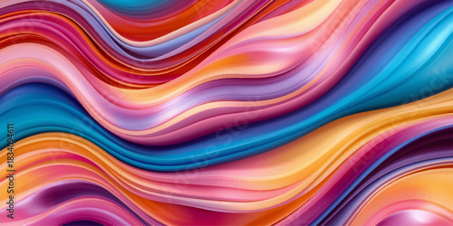 Abstract colorful striped wave pattern design texture illustration light lines bright colors wallpaper