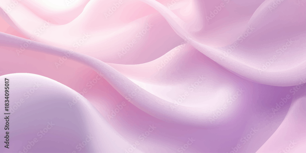 Fototapeta premium Pink and purple silk satin fabric textures with a soft, flowing wave design for a luxury textile backdrop
