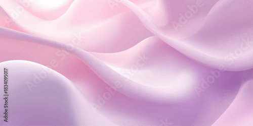 Pink and purple silk satin fabric textures with a soft, flowing wave design for a luxury textile backdrop