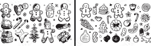 Gingerbread cookie vector, Christmas cookie illustration, holiday sweets art, Xmas treat wallpaper, festive bakery pattern, gingerbread man artwork, cute pastry design, seasonal cookie clipart, handma