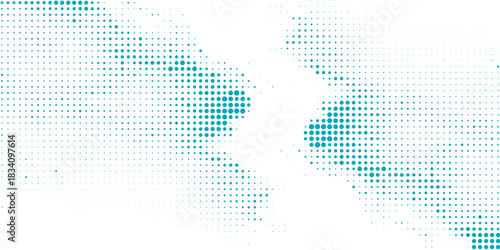 Transparent Vector Gradient Blue Color Halftone Background Staggered Dots Pattern modern dotted