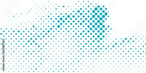 Transparent Vector Gradient Blue Color Halftone Background Staggered Dots Pattern modern dotted