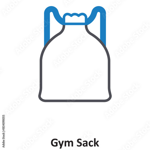 Gym Sack Vector icon which can easily modify or edit