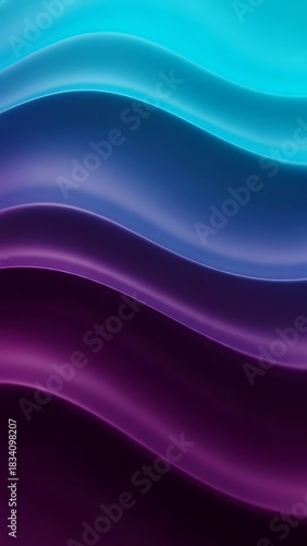 Abstract Wavy Gradient Background with Smooth Teal, Blue, and Purple Color Flow