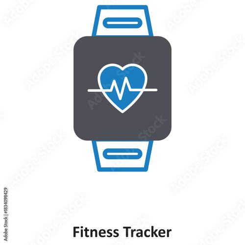 Fitness Tracker Vector icon which can easily modify or edit
