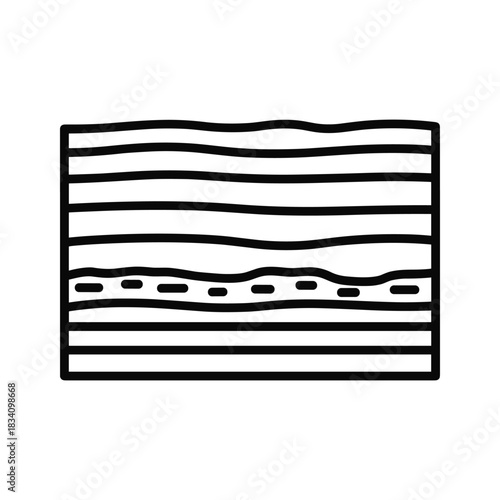 Diagram of Geological Soil Layers Cross-Section