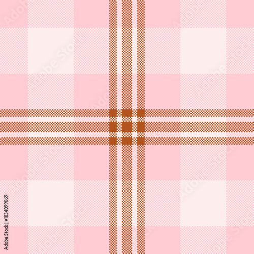 Preppy background textile check, chic seamless pattern texture. Industrial vector fabric tartan plaid in light and white colors.