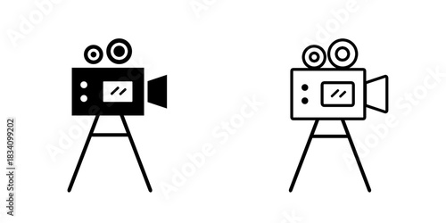 Film making set icon isolated on white background.