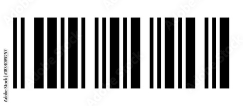 Classic black and white barcode isolated on a white background
