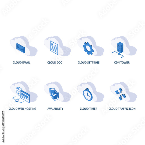 Cloud Computing Icon Set