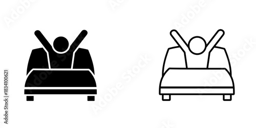 Wake up set icon isolated on white background.