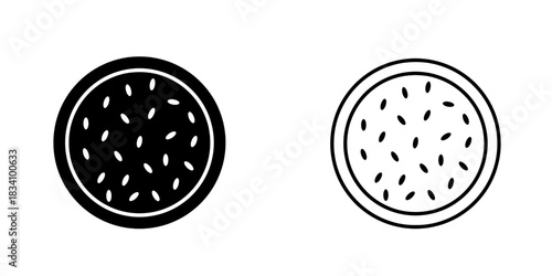 Passion fruit set icon isolated on white background.
