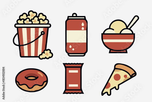 Exciting cartoon snack assortment perfect for movie night fun