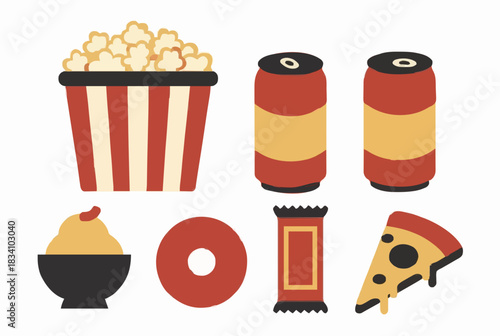 Tasty snacks and drinks for movie night celebration fun