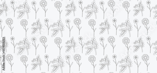 Seamless pattern with flower design  