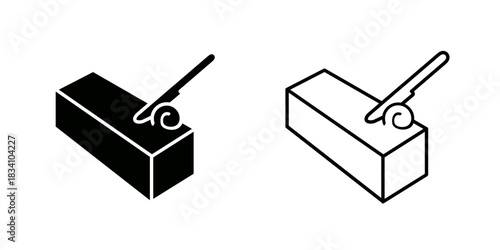 Butter set icon isolated on white background.