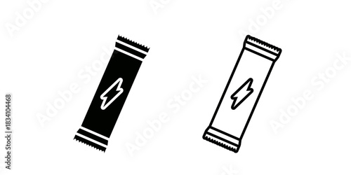Energy bar set icon isolated on white background.