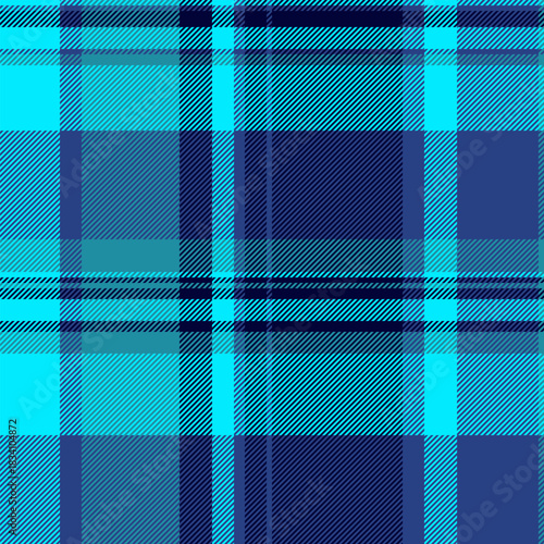 Picture texture plaid tartan, official vector check fabric. Scottish pattern seamless textile background in blue and bright colors.