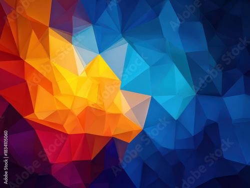 Orange blue background