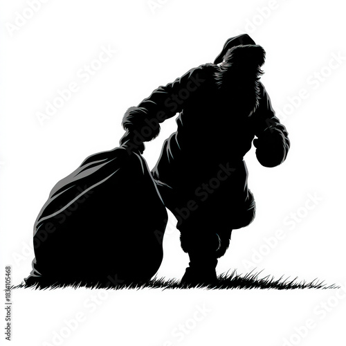 Nice Santa silhouette with ...