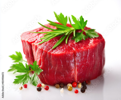 Steak isolated on white bac...